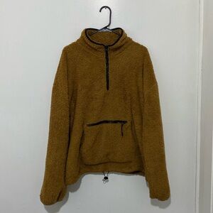 No Boundaries Fluffy Brown Quarter Zip